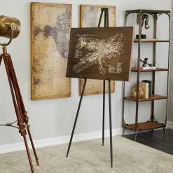 Hot Sale 🥰 Black Traditional Easel, 24" x 17" x 70" by Ivory and Iris 😉 -Cheap Ivory and Iris Store D616370S 7