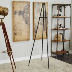 Hot Sale 🥰 Black Traditional Easel, 24" x 17" x 70" by Ivory and Iris 😉 -Cheap Ivory and Iris Store D616370S 8