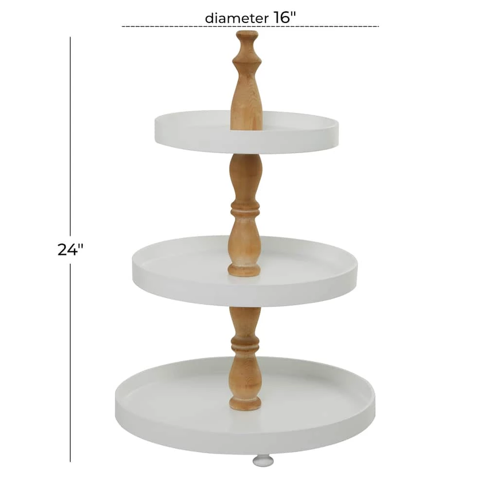Best Sale π White Farmhouse Tiered Server, 16" x 16" x 24" by Ivory and Iris π₯° 5 Best Sale π White Farmhouse Tiered Server, 16" x 16" x 24" by Ivory and Iris π₯° - Image 5