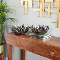 Buy 💯 Grey Contemporary Abstract Decorative Bowl by Ivory and Iris 🌟 -Cheap Ivory and Iris Store D616386S 7