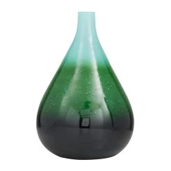 New 💯 18" Green Glass Modern Vase by Ivory and Iris 🤩
