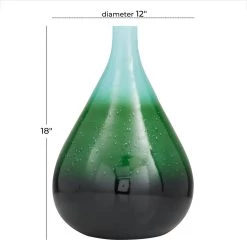 New 💯 18" Green Glass Modern Vase by Ivory and Iris 🤩 -Cheap Ivory and Iris Store D616595S 6