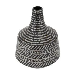 Top 10 π€© 16" Black Shell Contemporary Vase by Ivory and Iris π