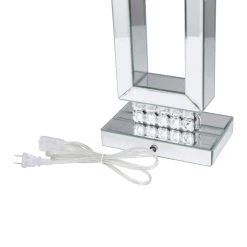 Brand new 🤩 Silver Wood Glam Table Lamp, 29" x 15" x 12" by Ivory and Iris 💯 -Cheap Ivory and Iris Store D616608S 3