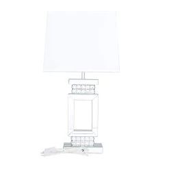 Brand new 🤩 Silver Wood Glam Table Lamp, 29" x 15" x 12" by Ivory and Iris 💯 -Cheap Ivory and Iris Store D616608S 6