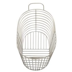 Cheapest 🥰 Silver Iron Contemporary Storage Basket Set by Ivory and Iris 😀 -Cheap Ivory and Iris Store D616717S 10