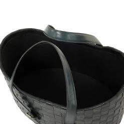 Cheap ⭐ Dark Blue Leather Handmade Storage Basket With Handles Set by Ivory and Iris 😍 -Cheap Ivory and Iris Store D616720S 5