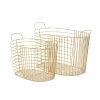 New ✨ CosmoLiving by Cosmopolitan Gold Metal Storage Basket With Handles Set by Ivory and Iris 😍