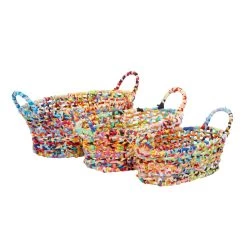 Best Pirce 😉 Multi Colored Eclectic Storage Baskets, 3ct. by Ivory and Iris ⌛