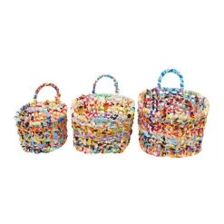 Best Pirce 😉 Multi Colored Eclectic Storage Baskets, 3ct. by Ivory and Iris ⌛ -Cheap Ivory and Iris Store D616746S 5