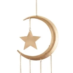 New 🌟 Gold Contemporary Moon and Sun Windchime, 8" x 2" x 41" by Ivory and Iris ⭐ -Cheap Ivory and Iris Store D618211S 4