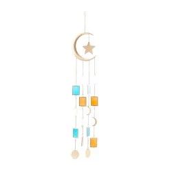 New 🌟 Gold Contemporary Moon and Sun Windchime, 8" x 2" x 41" by Ivory and Iris ⭐ -Cheap Ivory and Iris Store D618211S 6