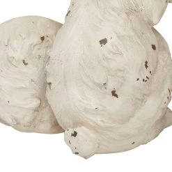 Hot Sale ⭐ White Farmhouse Rabbits Garden Sculpture, 8" x 9" x 11" by Ivory and Iris 🎁 -Cheap Ivory and Iris Store D618223S 4