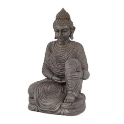Best deal 😍 Dark Brown Traditional Buddha Garden Sculpture, 19" x 15" x 36" by Ivory and Iris 😍