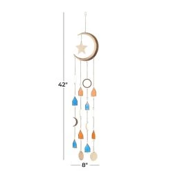 Discount 😉 Gold Contemporary Moon and Sun Windchime, 8" x 2" x 42" by Ivory and Iris 🔥 -Cheap Ivory and Iris Store D618254S 7