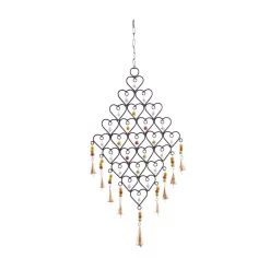 Best reviews of π Black Industrial Abstract Windchime, 15" x 0" x 26" by Ivory and Iris π