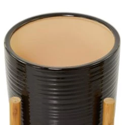 Hot Sale 🌟 Black Contemporary Planter, Set of 3" 13", 11", 10" by Ivory and Iris 👏 -Cheap Ivory and Iris Store D618268S 5