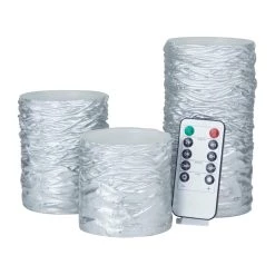 Best reviews of 🧨 Silver Traditional Flameless Candle Set by Ivory and Iris ⭐