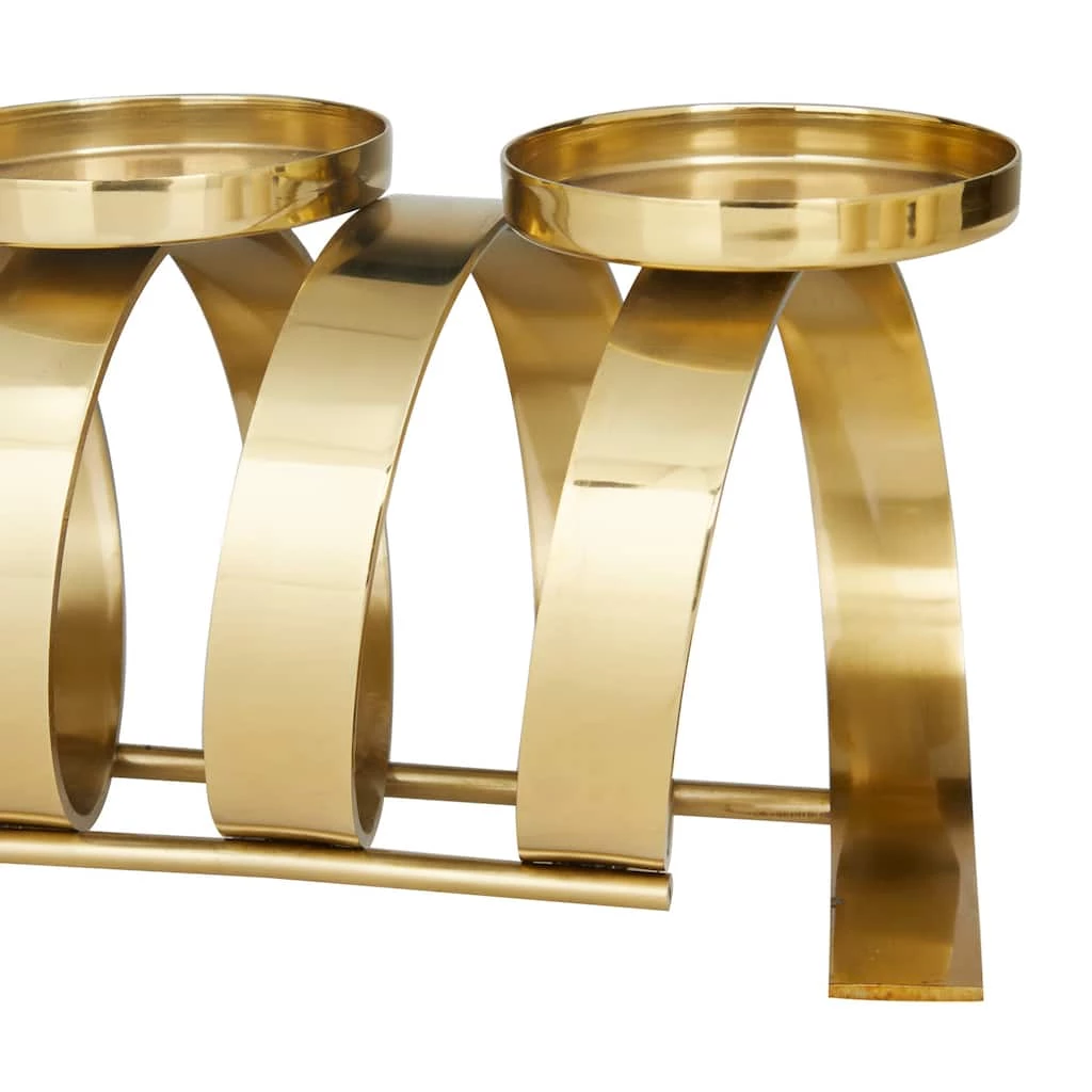 Best deal π 12" Gold Contemporary Candle Holder by Ivory and Iris π 3 Best deal π 12" Gold Contemporary Candle Holder by Ivory and Iris π - Image 3