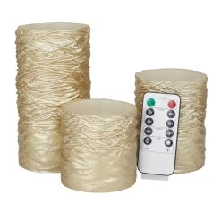 Best reviews of 🥰 Gold Traditional Flameless Candle Set by Ivory and Iris 🎉