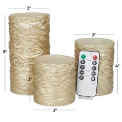 Best reviews of 🥰 Gold Traditional Flameless Candle Set by Ivory and Iris 🎉 -Cheap Ivory and Iris Store D618403S 6