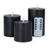 Outlet 🔥 Black Coastal Flameless Candle Set by Ivory and Iris 👏