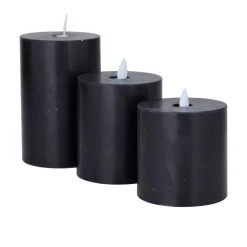 Outlet 🔥 Black Coastal Flameless Candle Set by Ivory and Iris 👏 -Cheap Ivory and Iris Store D618410S 2