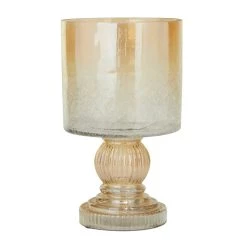 Top 10 🎉 11" Brown Glass Traditional Hurricane Candle Holder by Ivory and Iris 🥰 -Cheap Ivory and Iris Store D618412S 6
