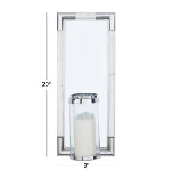 New 🌟 Silver Contemporary Wall Sconces by Ivory and Iris 🎁 -Cheap Ivory and Iris Store D618415S 5