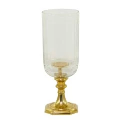 Deals 💯 20" Gold Glam Hurricane Lamp by Ivory and Iris 😍 -Cheap Ivory and Iris Store D618420S 4