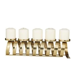 Deals 🧨 20" Gold Contemporary Candle Holder by Ivory and Iris 🛒 -Cheap Ivory and Iris Store D618425S 4