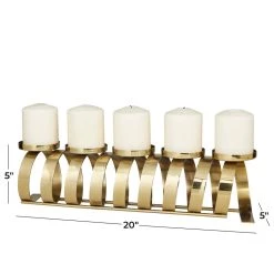 Deals 🧨 20" Gold Contemporary Candle Holder by Ivory and Iris 🛒 -Cheap Ivory and Iris Store D618425S 5