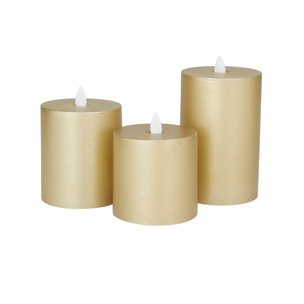 Best deal 🤩 Gold Traditional Flameless Candle Set by Ivory and Iris 🥰 1 Best deal 🤩 Gold Traditional Flameless Candle Set by Ivory and Iris 🥰