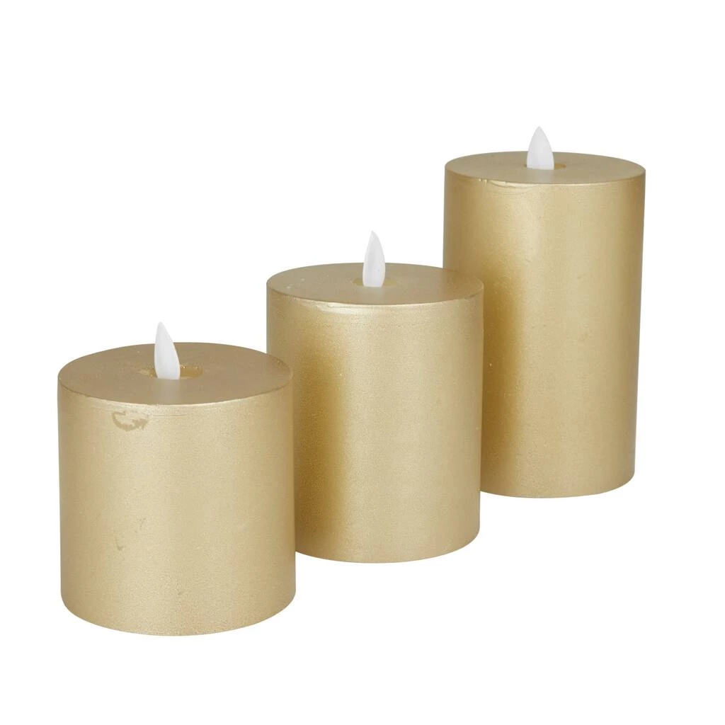 Best deal 🤩 Gold Traditional Flameless Candle Set by Ivory and Iris 🥰 2 Best deal 🤩 Gold Traditional Flameless Candle Set by Ivory and Iris 🥰 - Image 2