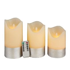 Promo 🎉 White Traditional Flameless Candle Set by Ivory and Iris 🎉