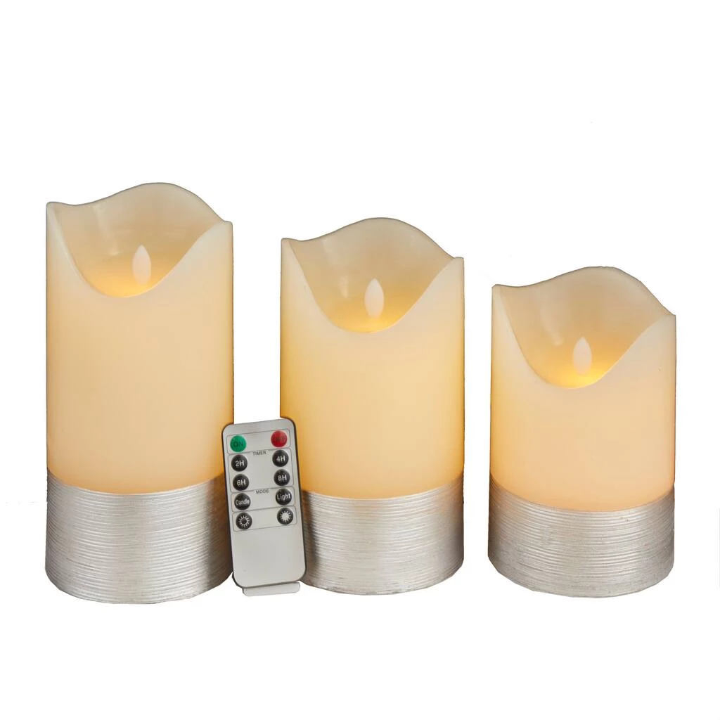 Promo π White Traditional Flameless Candle Set by Ivory and Iris π 1 Promo π White Traditional Flameless Candle Set by Ivory and Iris π