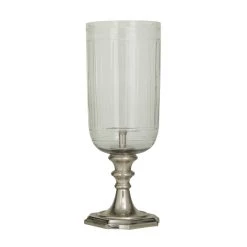 Cheap ⌛ 19" Silver Glam Hurricane Lamp by Ivory and Iris 😉 -Cheap Ivory and Iris Store D618428S 6