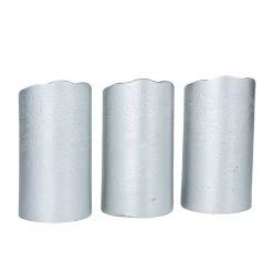 Best Pirce 🧨 Silver Traditional Flameless Candle Set by Ivory and Iris 🔔 -Cheap Ivory and Iris Store D618438S 5