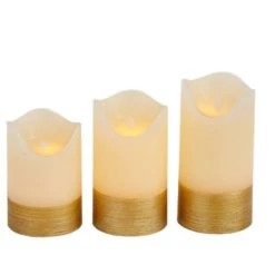 Outlet 🎉 White Traditional Flameless Candle Set by Ivory and Iris 😀 -Cheap Ivory and Iris Store D618440S 3