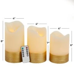 Outlet 🎉 White Traditional Flameless Candle Set by Ivory and Iris 😀 -Cheap Ivory and Iris Store D618440S 6