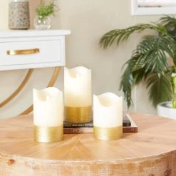 Outlet 🎉 White Traditional Flameless Candle Set by Ivory and Iris 😀 -Cheap Ivory and Iris Store D618440S 7