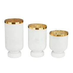 Promo 💯 White Glam Candle Holder Set by Ivory and Iris 👏