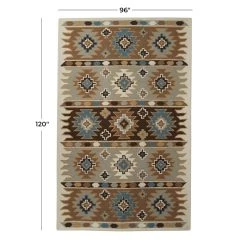 Flash Sale ⭐ Brown Bohemian Area Rug by Ivory and Iris 🔥 -Cheap Ivory and Iris Store D618608S 7