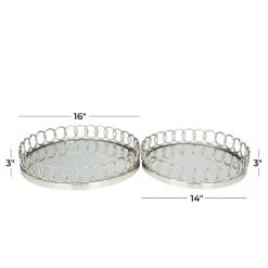 Best Pirce π― Silver Contemporary Tray, Set of 2" 16", 14" by Ivory and Iris π 10 Best Pirce π― Silver Contemporary Tray, Set of 2" 16", 14" by Ivory and Iris π -Cheap Ivory and Iris Store D618621S 5