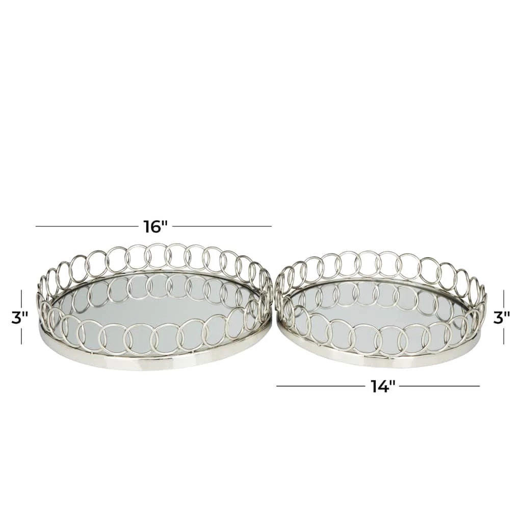 Best Pirce π― Silver Contemporary Tray, Set of 2" 16", 14" by Ivory and Iris π 5 Best Pirce π― Silver Contemporary Tray, Set of 2" 16", 14" by Ivory and Iris π - Image 5