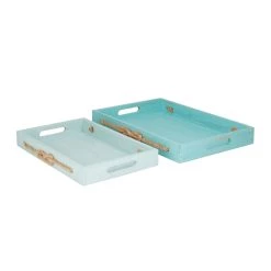 Budget 𧨠Blue Coastal Tray, Set of 2" 19", 16" by Ivory and Iris π 10 Budget 𧨠Blue Coastal Tray, Set of 2" 19", 16" by Ivory and Iris π -Cheap Ivory and Iris Store D618624S 3
