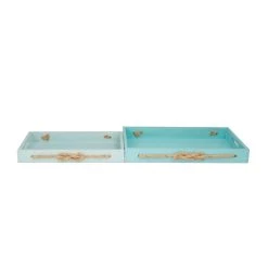 Budget 𧨠Blue Coastal Tray, Set of 2" 19", 16" by Ivory and Iris π 13 Budget 𧨠Blue Coastal Tray, Set of 2" 19", 16" by Ivory and Iris π -Cheap Ivory and Iris Store D618624S 6