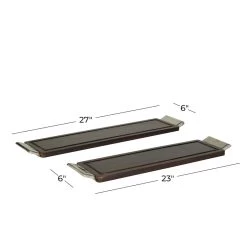Best deal ✔️ Brown Coastal Tray, Set of 2" 27", 23" by Ivory and Iris 😀 -Cheap Ivory and Iris Store D618630S 5
