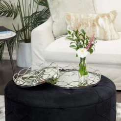 Outlet β€οΈ Silver Contemporary Tray, Set of 2" 18", 14" by Ivory and Iris π 11 Outlet β€οΈ Silver Contemporary Tray, Set of 2" 18", 14" by Ivory and Iris π -Cheap Ivory and Iris Store D618631S 6