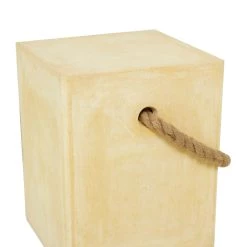 Promo 😉 Yellow Contemporary Outdoor Accent Table, 15" x 15" x 18" by Ivory and Iris 🎁 -Cheap Ivory and Iris Store D618661S 3